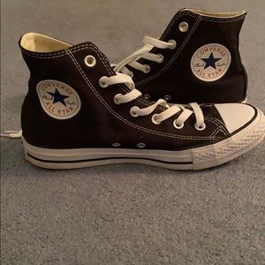 Black high top converse